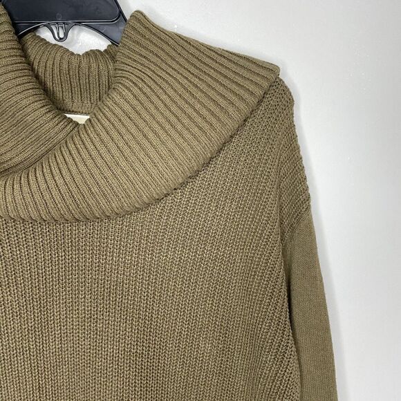 MICHAEL Michael Kors Womens Olive Green Cowl-Neck Pullover Sweater Sz S Tunic - Picture 2 of 8